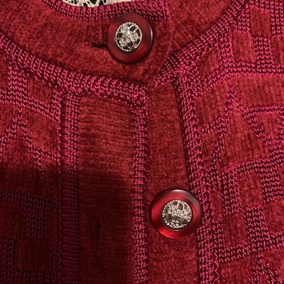 La Madona Grandma Button Up Cardigan Size Medium - Picture 3 of 5